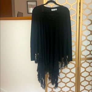 Black Fringe Sweater